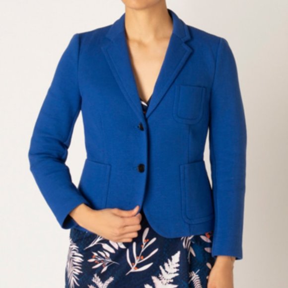 Judith & Charles Blazer Jacket Business Casual Oversized Coat Work Office Blue - Picture 1 of 8